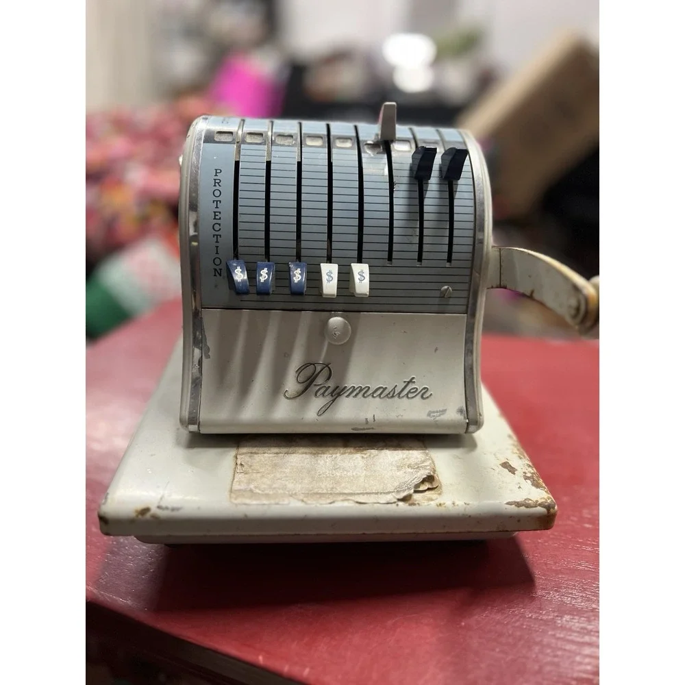 Vintage Paymaster Series‎ S-1000 Check Writer Machine No Key